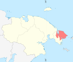Čukotkas rajons Čukotkas autonomā apvidus kartē