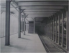 The Union Square station on the IRT line as seen shortly before opening