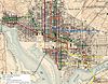 1888 map of streetcar lines in Washington, D.C.; A&P is in yellow