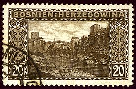 Mostar, známka pro Bosnu a Hercegovinu (1906)