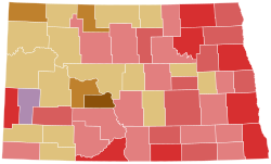 1922 North Dakota gubernur hasil pemilihan peta oleh county.svg