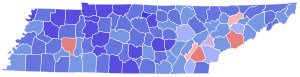 1990 Tennessee gubernatorial election results map by county.svg