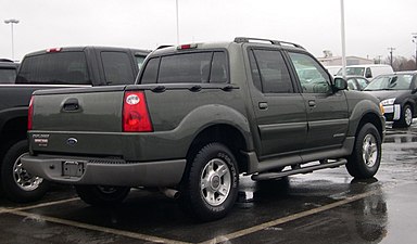 2002 Ford Explorer Sport Trac, rear ¾