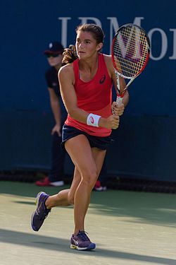 2015 US Open Tennis - Qualies - Ysaline Bonaventure (BEL) def. Marcela Zacarias (MEX) (21112218582).jpg