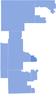 2018 Congressional election in Illinois' 14th congressional district colored by counties.svg