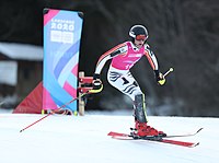 Max Geissler-Hauber ved slalom-konkurrencen