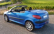 Vordere linke Tür Peugeot 206 ccm Cabriolet mit Teilenummer 9002P3 Farbcode  (EYL) Eisblau