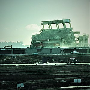 San Diego Stadium's demolition as of March 10, 2021