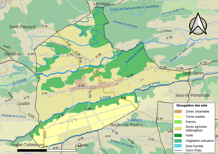 Цветная карта, показывающая землепользование.