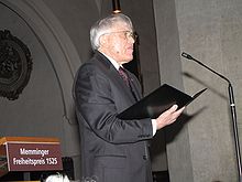 Reiner Kunze in 2009 in the St. Martins Church at Memmingen