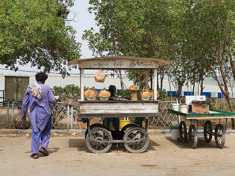 File:A street vendor selling Gol Gappas in Jamshoro Sindh Pakistan.jpg