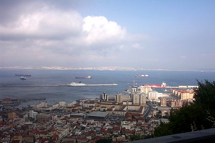 Algeciras as seen from Gibraltar
