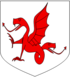 Srebrny do amfisbeny Gules.