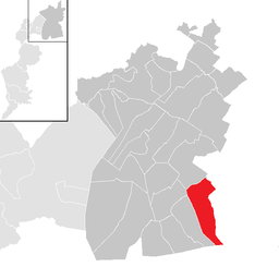 Kommunens läge i distriktet Neusiedl am See