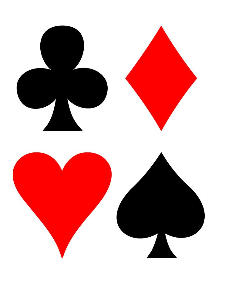 Playing Cards Suits- Spades, Hearts Diamonds, Clubs | Greeting Card