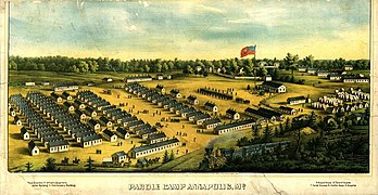 US Civil War parole camp in Annapolis, Maryland