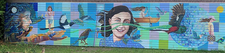 Anne Frank mural - Anne Frankmuurschildering, Utrecht, 2020 08.jpg
