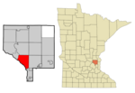 Anoka Cnty Minnesota Incorporated and Unincorporated areas CoonRapids Highlighted.png