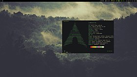 Arch Linux, avec un window manager installé.
