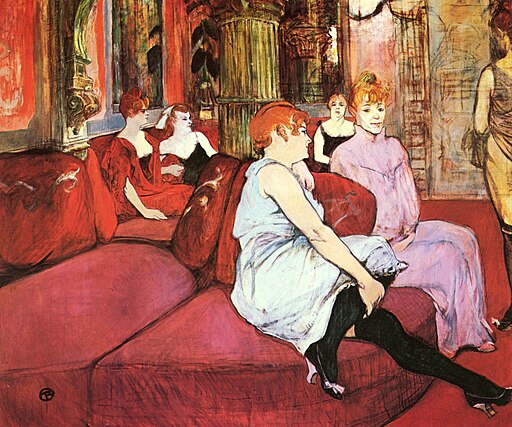 Au Salon de la rue des Moulins - Henri de Toulouse-Lautrec