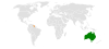 Location map for Australia and Guyana.