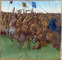 Victoire de Louis III et Carloman II sur les Vikings en 879. Par Jean Fouquet, XVe siècle.