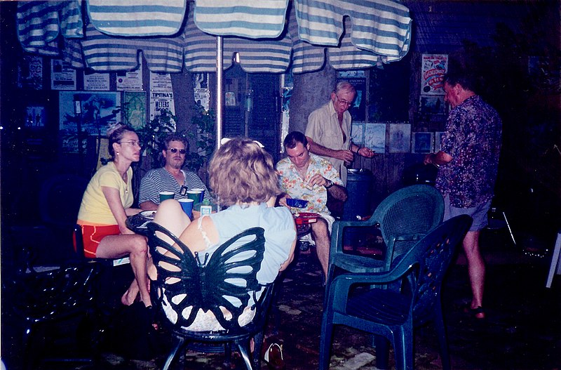 File:Back Yard Patio Table New Orleans Jam & Soak Party 2002.jpg