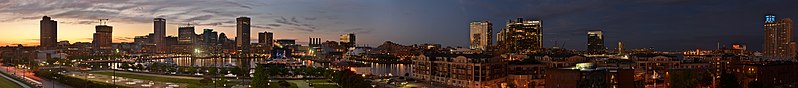 File:Baltimore-inner-harbor-sunset-2017-panorama.jpg