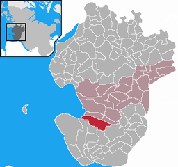 Läget för kommunen Barlt i Kreis Dithmarschen