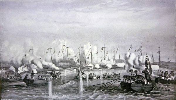 The Battle of Fatshan Creek during the campaign against Chinese pirates