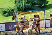 Deutsch: Beachhandball Europameisterschaften 2019 (Beach handball Euro); Tag 4: 5. Juli 2019 – Frauen, Viertelfinale, Niederlande-Griechenland 2:1 (25:12, 18:24, 7:6) English: Beach handball Euro; Day 4: 5 July 2019 – Quarter Final Women – Netherlands-Greece 2:1 (25:12, 18:24, 7:6)