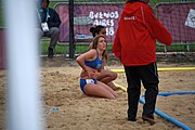 Deutsch: Beachhandball bei den Olympischen Jugendspielen 2018; Tag 5, 10. November 2018; Mädchen, Platzierungsrunde - Mauritius-Venezuela 0:2 English: Beach handball at the 2018 Summer Youth Olympics at 11 October 2018 – Girls Consolation Round – Mauritius-Venezuela 0:2