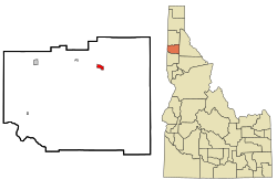 Location in Benewah County and the state of Idaho