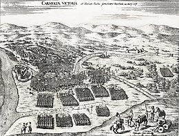 De slag bij Sisak (1593), kopergravure uit 1689
