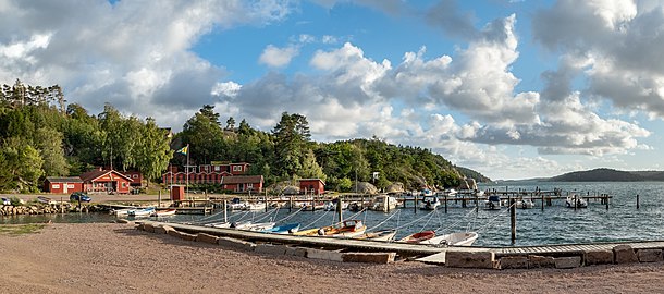 Boat club and harbor in Vrångebäck