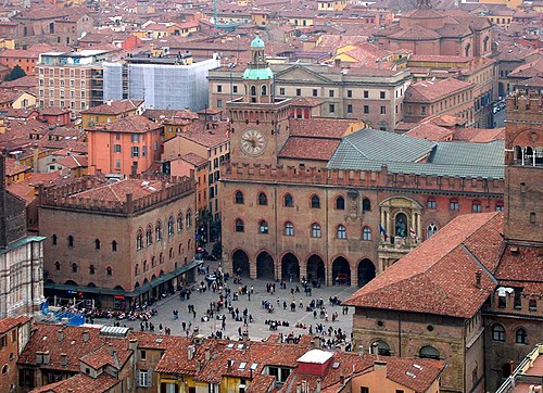Area above Bologna's old city centre.