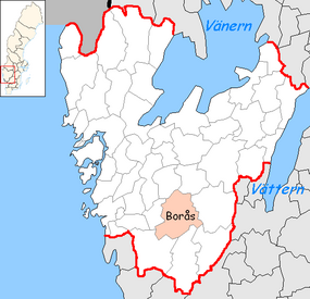 Borås Municipality in Västra Götaland County.png