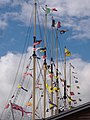 2013-05-23 Flags adorning the SS Great Britain.