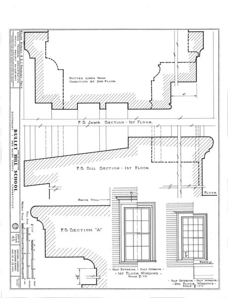 File:Bullet Hill School, U.S. Routes 6 and 202, Southbury, New Haven County, CT HABS CONN,5-SOUB,7- (sheet 12 of 13).png