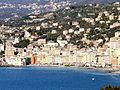 Panorama di Camogli dalla frazione di San Rocco di Camogli, Liguria, Italia