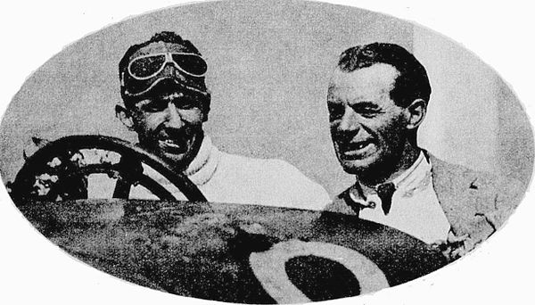 Duff (left) with Frank Clement at Le Mans in 1924