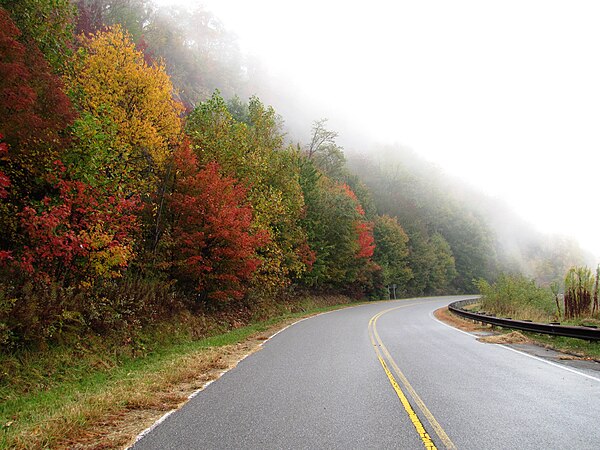 Cherohala Skyway in autumn