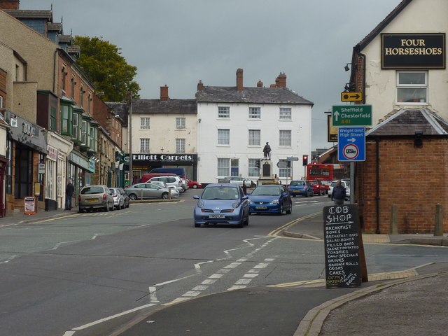 Alfreton, the largest settlement in the Amber Valley district