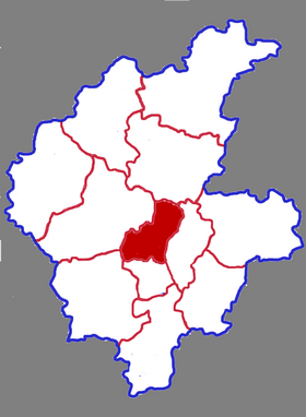 Localização de Lánshān Qū