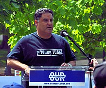 Cenk Uygur speaking at the march in Washington, DC