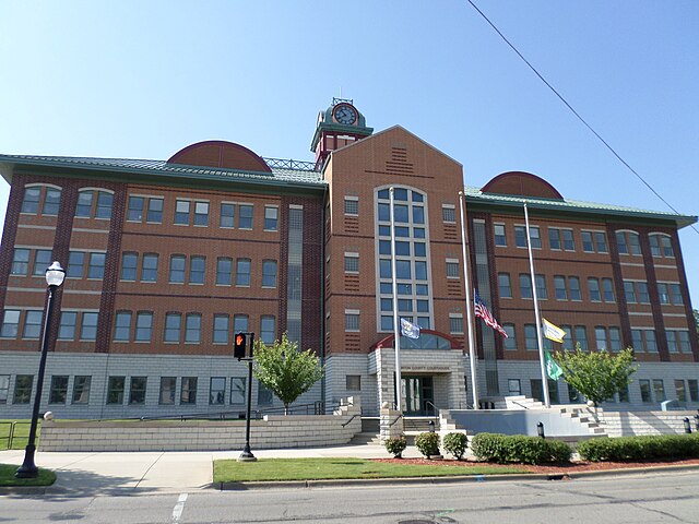 Clinton County Courthouse in downtown St. Johns