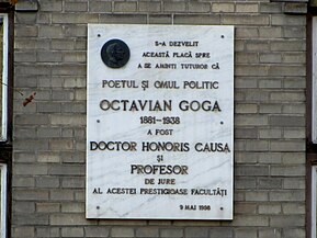 Placă comemorativă în Cluj