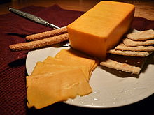 Photo of cheese and crackers on a plate