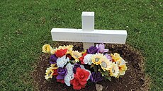 Colleen McCullough Robinson headstone (closeup), Norfolk Island Cemetery, 2015.JPG