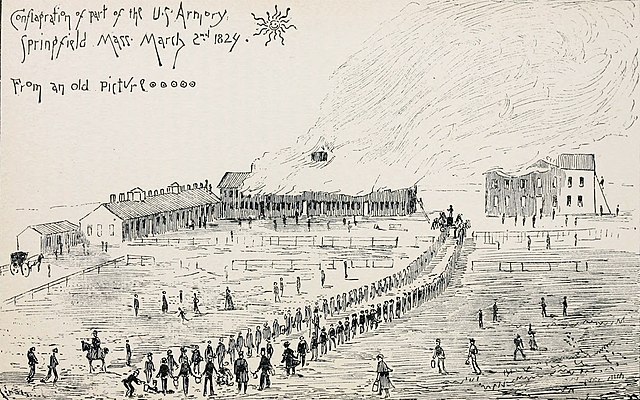 Conflagration of Part of the US Armory, Springfield, Mass. March 2nd, 1824